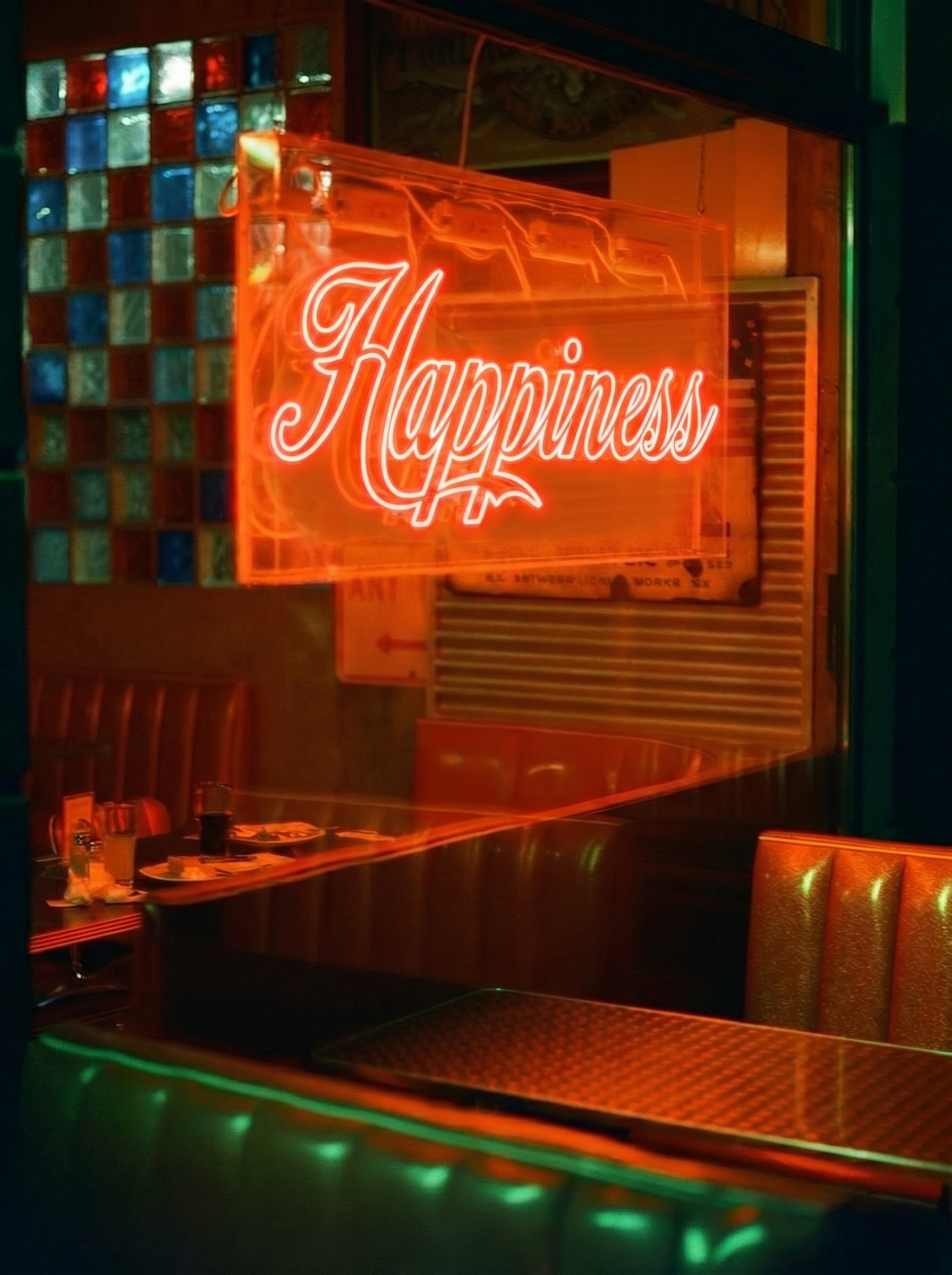 Happiness — neon
