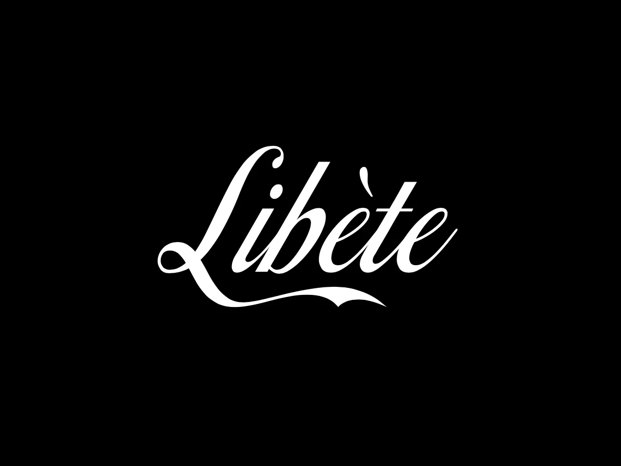 The word Libète in Coca-Cola script, labeled Haiti, Liberty, Haitian Creole