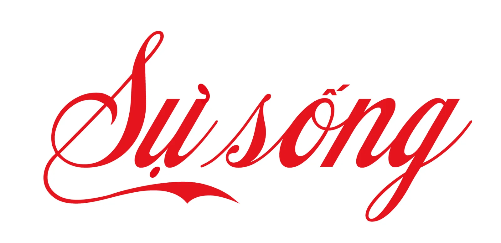 The words Sự sống drawn in Coca-Cola script with Vietnamese diacritics