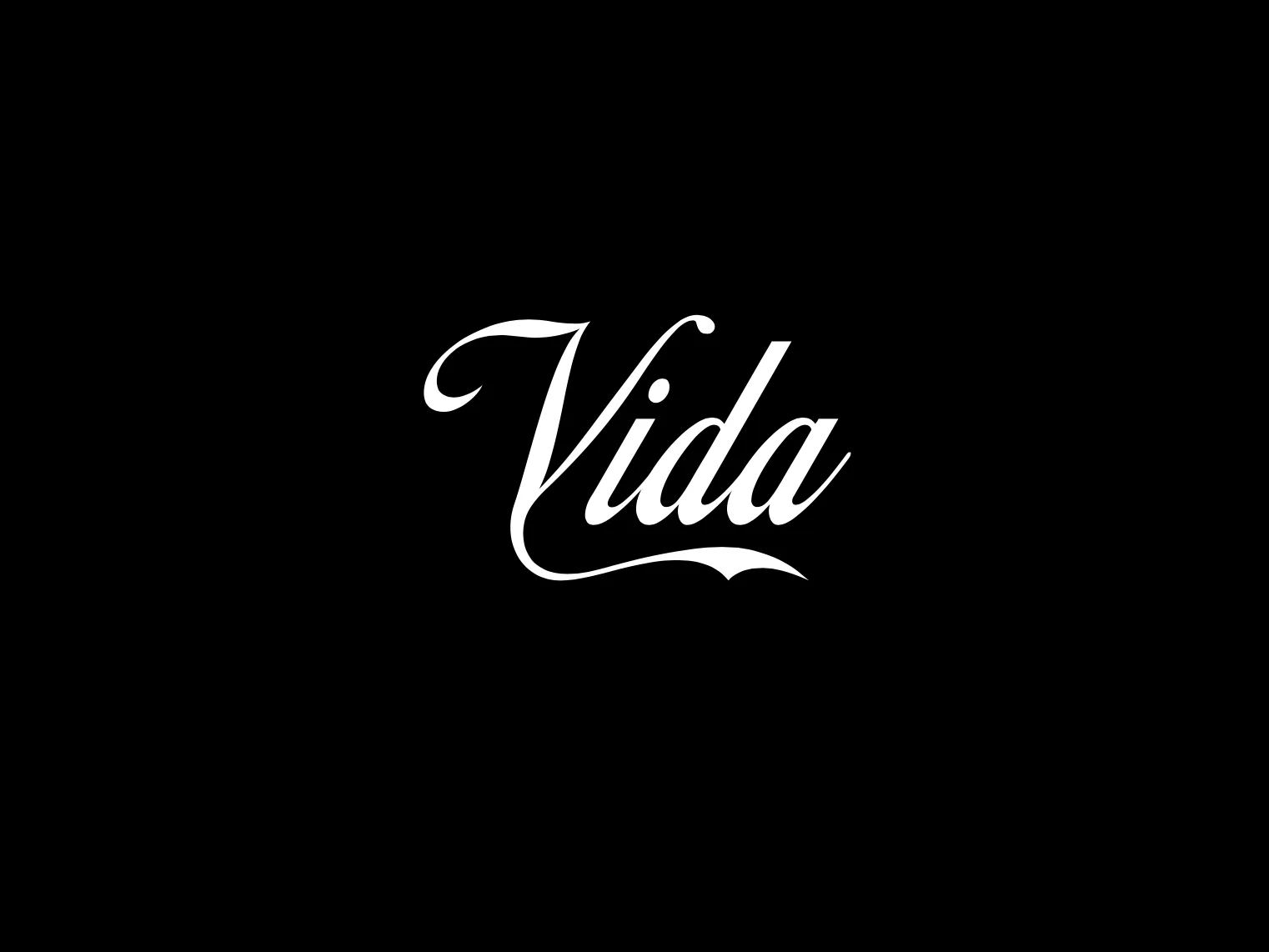 The word Vida in Coca-Cola script, labeled Venezuela, Life, Spanish